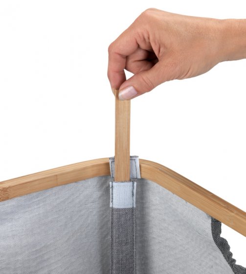 Wäschekorb Mod. Bahari aus Bambus, Wäschekorb, faltbar, 50 l