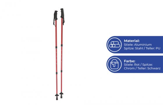 Trekking-Stöcke Teleskop, Wanderstock mit Anti-Schock-System 