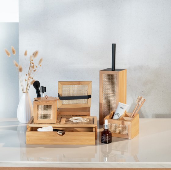 Badbox Mod. Allegre mit Schublade, aus Bambus und Rattan 