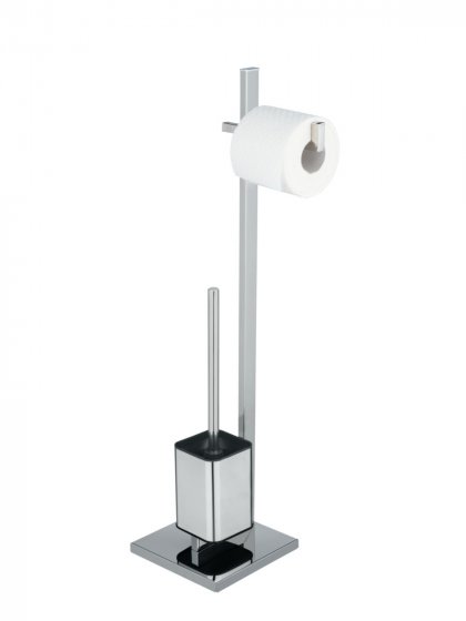 Stand WC-Garnitur Mod. Quadro, aus Edelstahl 