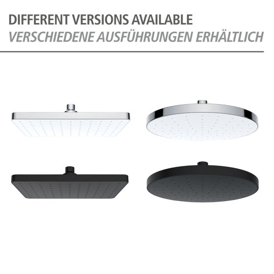 Regenduschkopf Automatic Cleaning 25 x 17 cm, mit automatischem Reinigungssystem 