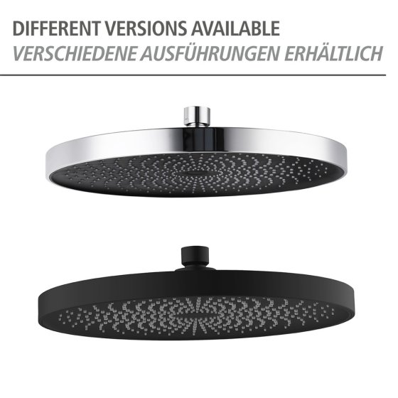 Duschkopf Mod. Softwater Chrom/Schwarz, Ø 26 cm 