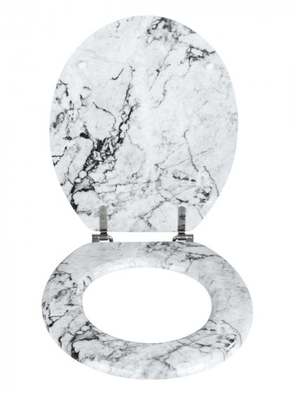 WC-Sitz Mod. Onyx, aus MDF in edler Marmor-Optik 