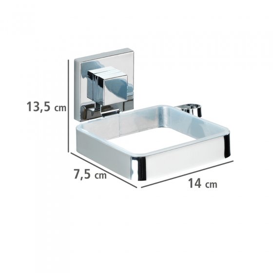 Vacuum-Loc® Haartrocknerhalter Mod. Quadro Edelstahl, Befestigen ohne bohren