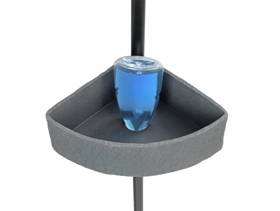 Teleskop-Eckregal Mod. Villata, mit 3 Körben aus hochwertigem Polyresin 