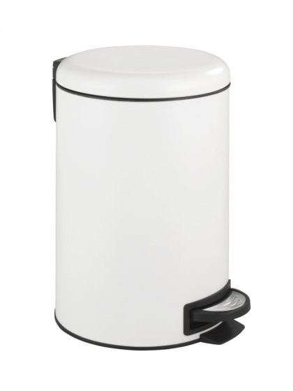 Treteimer Mod. Leman Easy Close Weiß 12 L, mit herausnehmbarem Einsatz 