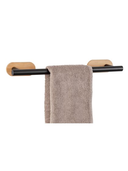 Turbo-Loc® Badetuchstange Mod. Orea Bamboo, 40 cm, Befestigen ohne bohren 