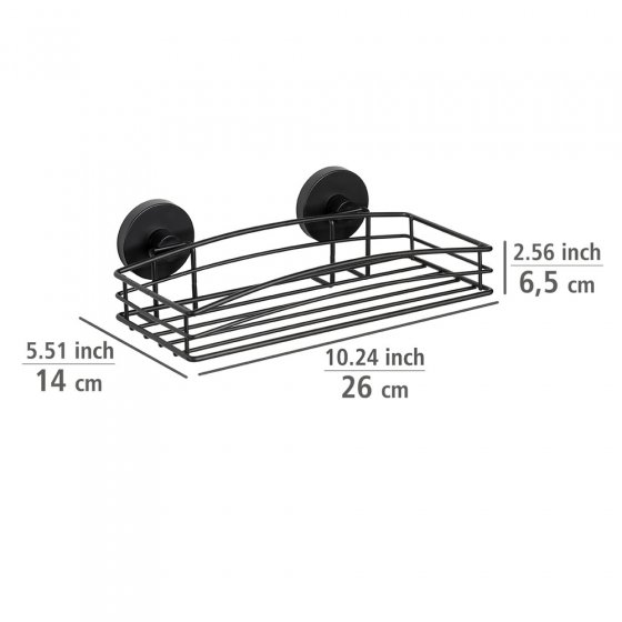 Mod. Vacuum-Loc® Wandablage Schwarz, Befestigen ohne bohren
