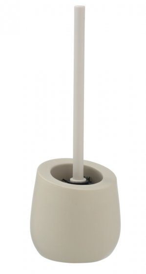 WC-Garnitur Mod. Badi Beige Keramik, mit Silikon-Bürstenkopf 