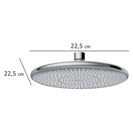 Regenduschkopf Ø 22,5 cm, Universal-Kopfbrause 