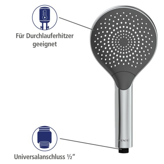 Duschkopf Chrom, Ø 12 cm 