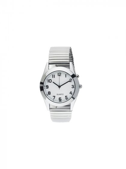 Beleuchtete Herrenuhr Silber, Gehäuse ca. 3,7 cm Ø 