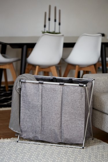 Wäschesammler Mod. Trio Grau meliert, Wäschekorb, 130 l