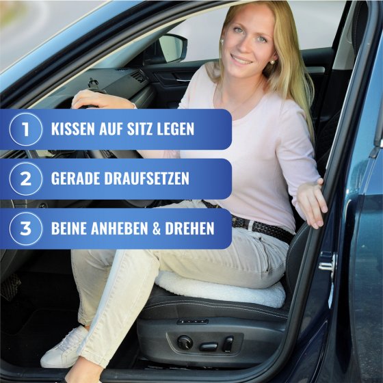 Drehkissen mit 2 Wechselbezügen, bequeme Drehung um 360 Grad 