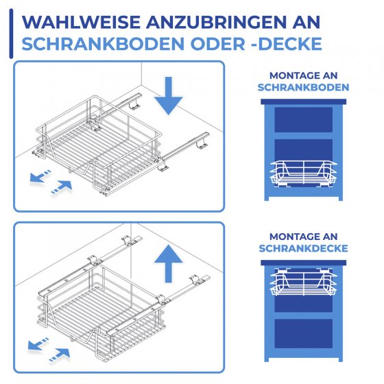 Schrankauszug Mod. Midi, ausziehbare Ablage