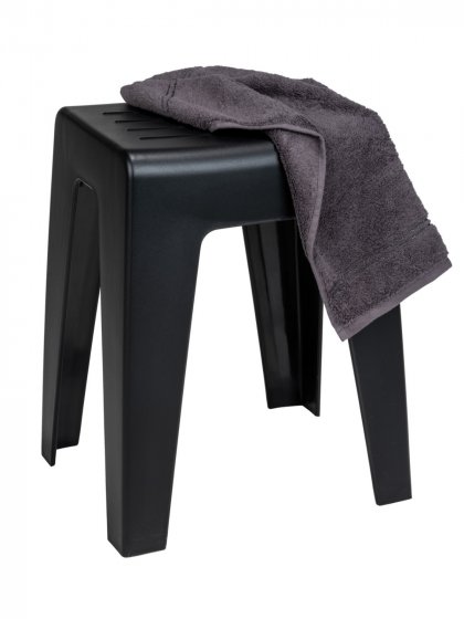 Badhocker Mod. Kumba Schwarz, stabile Qualität aus Kunststoff 