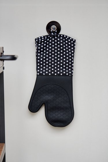 Topfhandschuhe Silikon Schwarz, 1 Paar