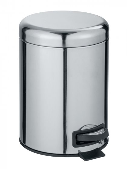 Kosmetik Treteimer Mod. Leman Edelstahl Glänzend 5L, mit herausnehmbarem Einsatz 