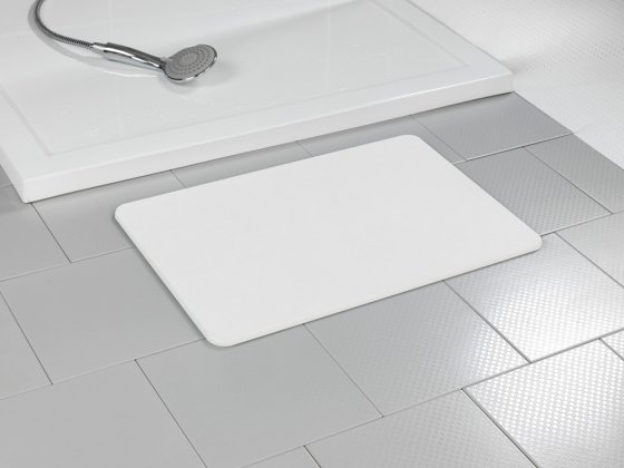 Badematte Mod. Simi Weiß, Badvorleger, Badmatte
