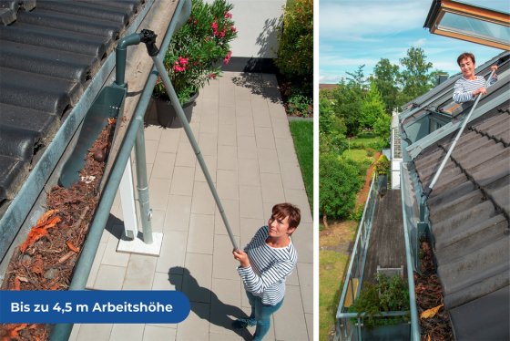 Dachrinnenschaufel Mod. Maxi, Dachrinnenreiniger mit Teleskopstiel 