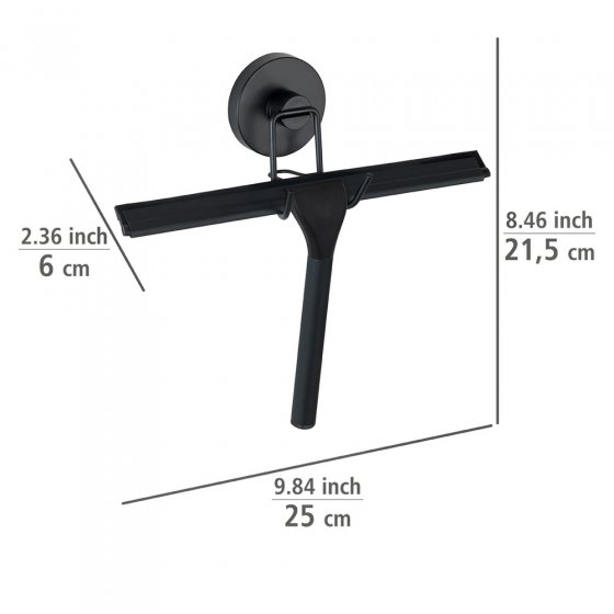 Mod. Vacuum-Loc® Duschabzieher Schwarz, Befestigen ohne bohren 