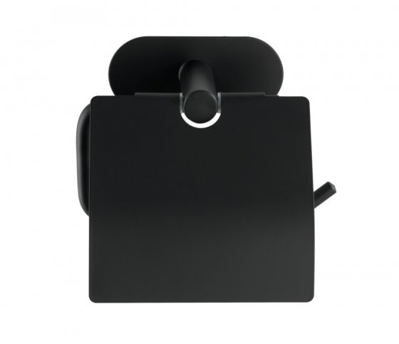 Turbo-Loc® Toilettenpapierhalter mit Deckel Mod. Orea Black M., mit Deckel 