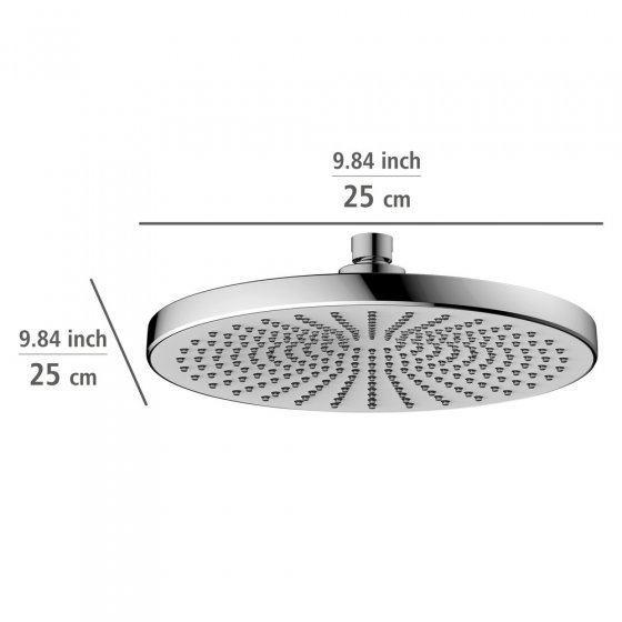 Regenduschkopf Ultimate Shower Chrom/Weiß, Ø 25 cm 