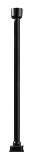Deckenstütze für Duschstangen Schwarz, 57 cm, für Stangen mit Ø 2 / 2,5 cm