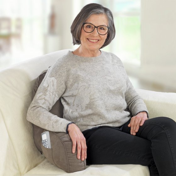 Rückenkissen mit Armlehnen, Rückenstützkissen mit extra-hoher Rückenlehne 