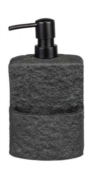 Spülmittelspender Mod. Festival Stone Schwarz, Seifenspender 