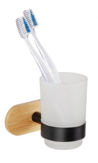 Turbo-Loc® Zahnputzbecher Mod. Orea Uno Bamboo, Befestigen ohne bohren 