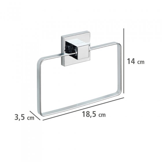 Vacuum-Loc® Handtuchring Mod. Quadro Edelstahl, Befestigen ohne bohren