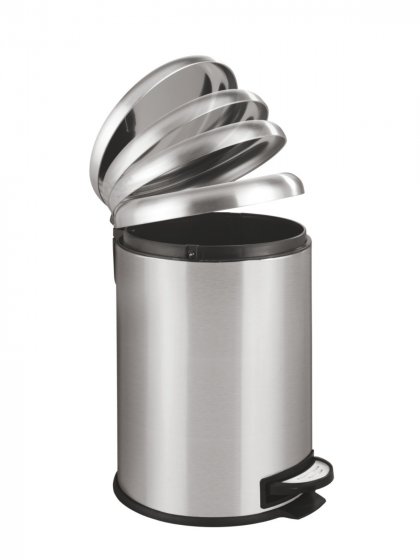 Treteimer Mod. Leman Easy Close Edelstahl 20L, mit herausnehmbarem Einsatz