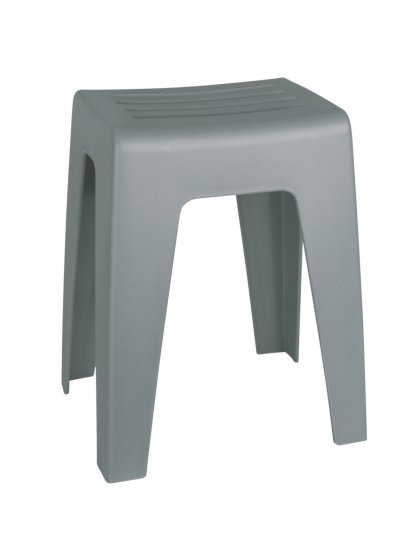 Badhocker Mod. Kumba Grau, stabile Qualität aus Kunststoff