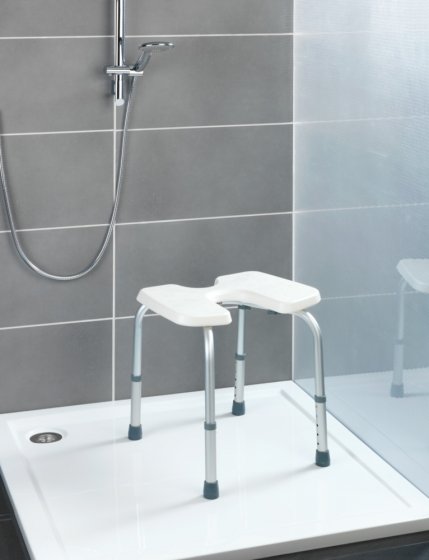 Hygienehocker Mod. Secura, höhenverstellbar, 120 kg Tragkraft