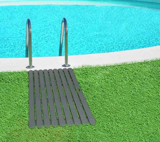 Badematte Mod. Indoor & Outdoor Grau, 50 x 80 cm, mit rutschhemmender Struktur