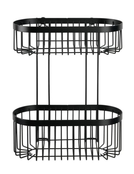 Wandregal 2 Etagen Classic Plus Black, mit hochwertigem Rostschutz 