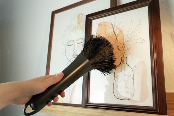 Einschiebbarer Straußenfeder-Wedel, aus 100% echten Straußenfedern 