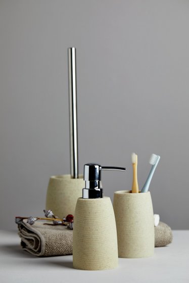 WC-Garnitur Mod. Goa Beige, in Naturstein-Optik