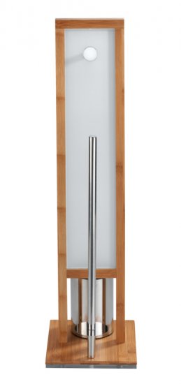 Stand WC-Garnitur Mod. Rivalta Bambus, integrierter Toilettenpapierhalter und WC-Bürstenhalter