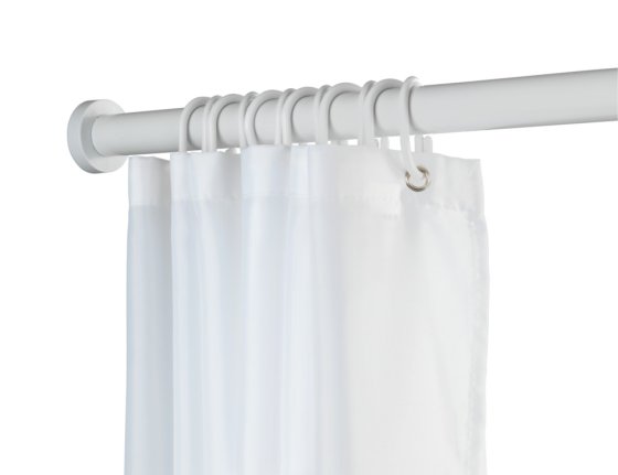 Teleskop-Duschstange Mod. Luz 70 - 115 cm, Weiß, aus rostfreiem Aluminium 
