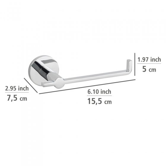 UV-Loc® Toilettenpapierhalter Mod. Isera, Befestigen ohne Bohren mit innovativem Klebesystem 