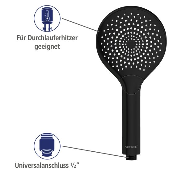 Duschkopf Watersaving Ø 120 cm 3 Funktionen, Ø 12 cm 