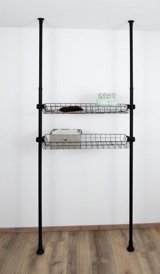 Korb Mod. Herkules Schwarz 2er Set, passend zum Teleskop-System Herkules 