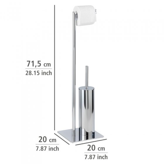 Stand WC-Garnitur Mod. Recco, WC-Bürstenhalter und Toilettenpapierhalter