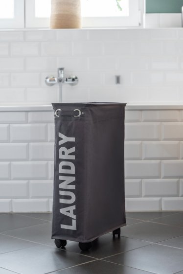 Wäschesammler Mod. Corno Grau, Wäschekorb, 43 l 