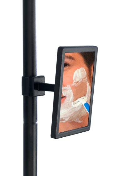 Teleskop-Duschecke Mod. Premium Big Black, Edelstahl rostfrei 