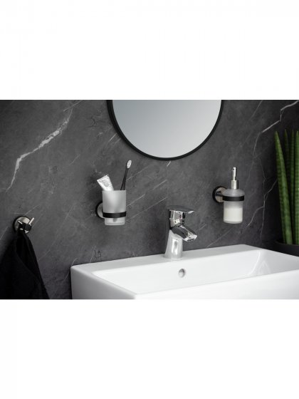 UV-Loc® Seifenspender Mod. Udine, Befestigen ohne Bohren mit innovativem Klebesystem