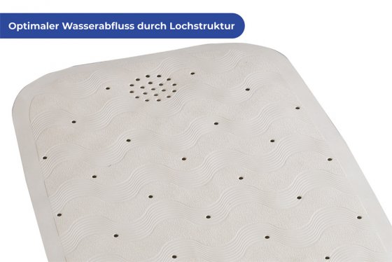 Wanneneinlage Mod. Natur-Kautschuk Beige, 37 x 90 cm