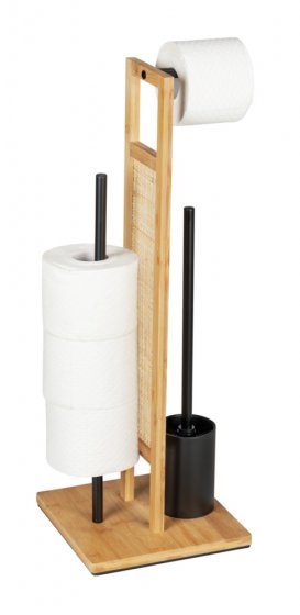 Stand WC-Garnitur Mod. Rivalta Allegre, aus Rattan und Bambus 